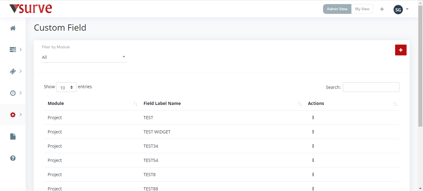 CustomField Dashboard